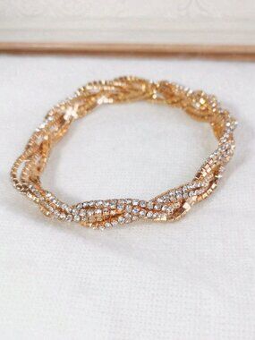 Anne Klein Gold Sparkling Bracelet